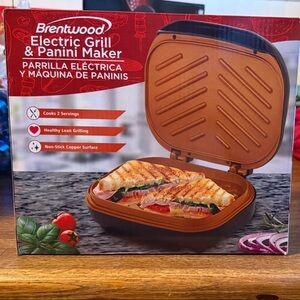 Brentwood Copper Electric Grill & Panini Maker